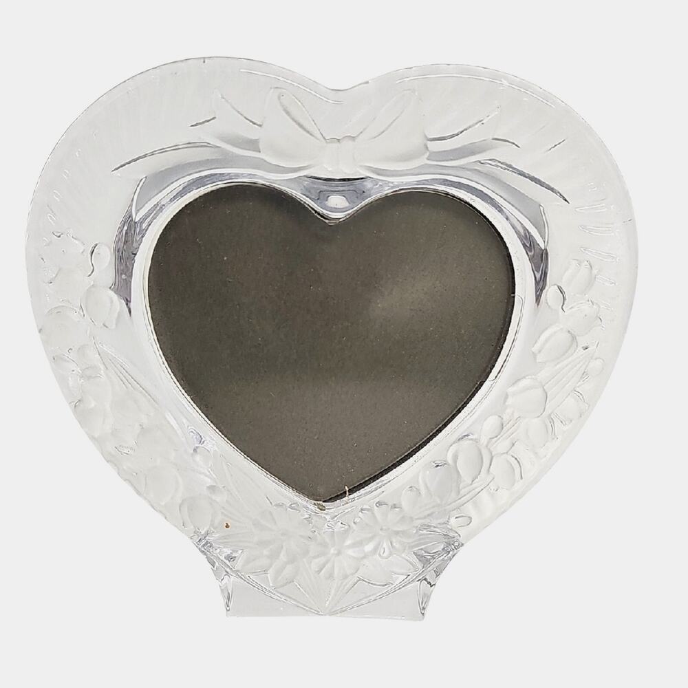 Home Beautiful Original Design Japan Crystal Heart-Shaped Floral Photo Frame Bow